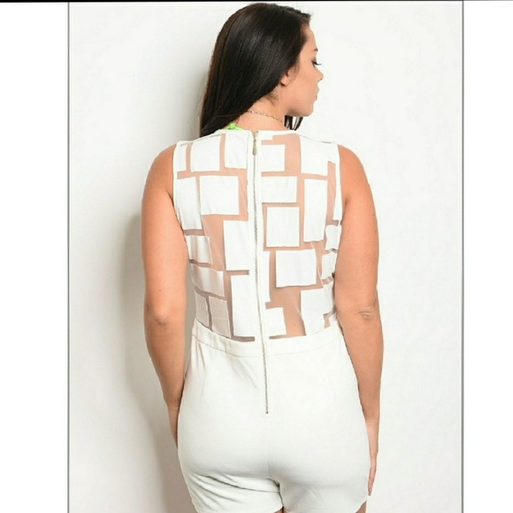 💋 Arrival IVORY NUDE romper PLUS SIZE💋 - Picture 2 of 4